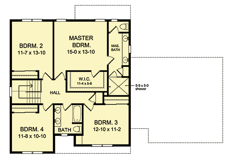 The Ashley — floor plan level 2